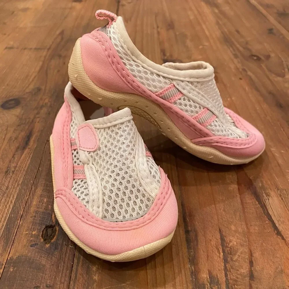 Toddler Girls Water Shoes Pink White Size 8